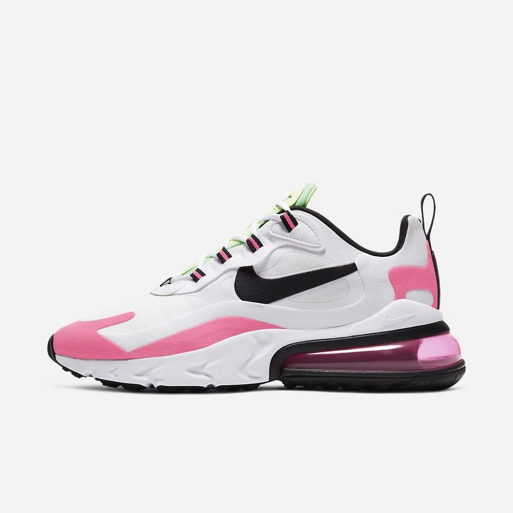 Sneakers Nike Air Max 270 React Blanche 9831-602 White/Hyper Pink/Pink Blast/Black Femme | QUI-53350100